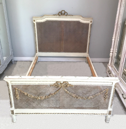 FRENCH ANTIQUE CANE CUSTOM KINGSIZE BED